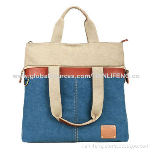 2014 vintage style fashion canvas tote handbag for ladies